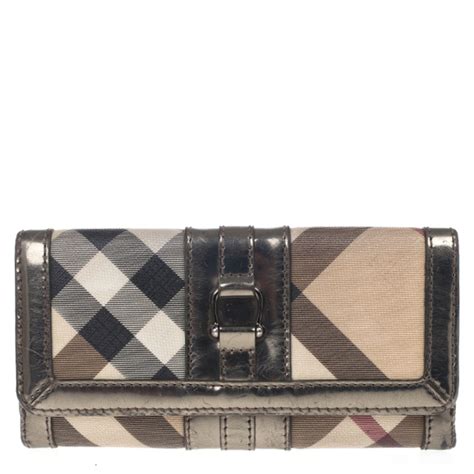 burberry nova check continental wallet|Check Continental Wallet in Navy .